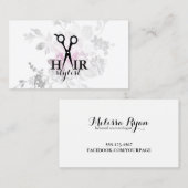 Chic moderner Watercolor Hairstylist-Haar-Stylist Visitenkarte (Vorne/Hinten)
