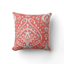 Chic modernes aquamarines rotes girly ikat