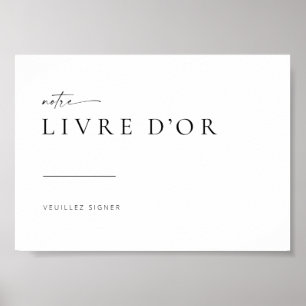 Chic + Modernes Gästebuchzeichen Französisch Poster