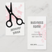 Chic modernes Hairstylisthaar-Stylistrosa mit Terminkarte (Vorne/Hinten)