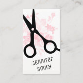 Chic modernes Hairstylisthaar-Stylistrosa mit Terminkarte (Vorderseite)