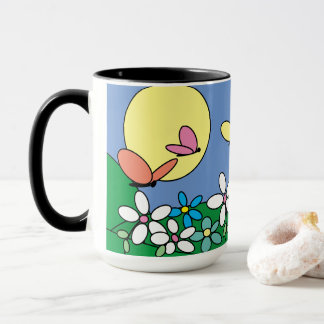 CHIC MODERNES HÜBSCHES BLUMENPATTER TASSE
