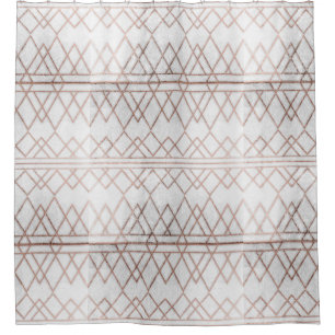 Chic-modernes Imitat-Rosen-Goldgeometrische Duschvorhang