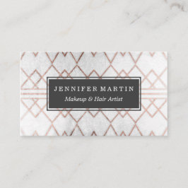 Chic-modernes Imitat-Rosen-Goldgeometrische Visitenkarte