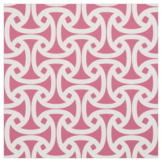 Chic, modernes Muster - Wellfleet - helles Rosa Stoff (Muster)