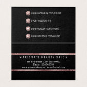 Chic-modernes Rosen-Goldeinfache Visitenkarten (Innenseite Aufgefaltet)