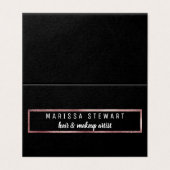 Chic-modernes Rosen-Goldeinfache Visitenkarten (Außenseite Aufgefaltet)