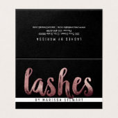 Chic-modernes Rosen-Goldeinfache Visitenkarten (Außenseite Aufgefaltet)