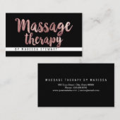 Chic-modernes Rosen-Goldeinfacher Visitenkarte (Vorne/Hinten)