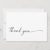 Chic + Modernes Script Danke, Flachkarte (Vorderseite)