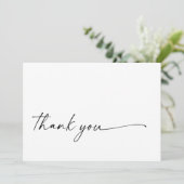 Chic + Modernes Script Danke, Flachkarte (Stehend Vorderseite)