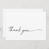 Chic + Modernes Script Danke, Flachkarte (Vorne/Hinten)