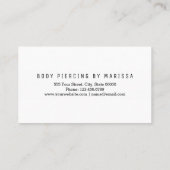 Chic-modernes Visitenkarte (Rückseite)