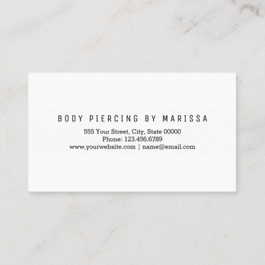 Chic-modernes Visitenkarte (Rückseite)