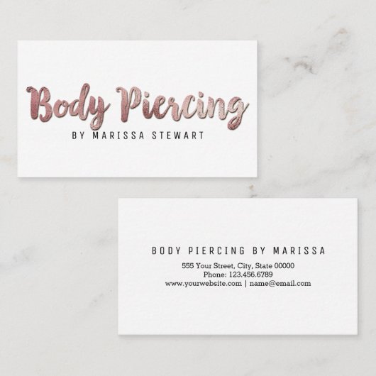 Chic-modernes Visitenkarte (Vorne/Hinten)