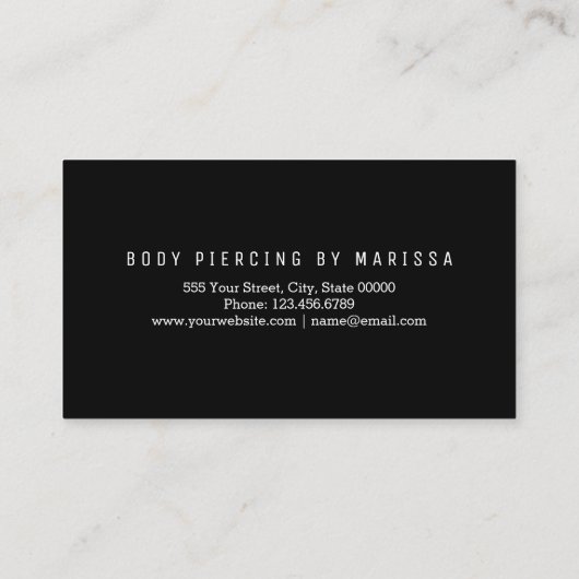 Chic-modernes Visitenkarte (Rückseite)