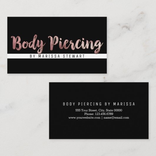 Chic-modernes Visitenkarte (Vorne/Hinten)