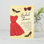 Chic modisches Brautparty Einladung (Stehend Vorderseite)