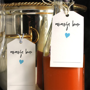 Chic Momosa Flasche Neck Tag Blue Herz Geschenkanhänger