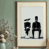 Chic Monochrome Fotografie Fashion Pair Poster