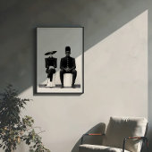 Chic Monochrome Fotografie Fashion Pair Poster