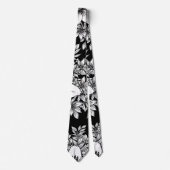 Chic Monochromes Blumenluxus-Muster (7) Krawatte (Vorderseite)