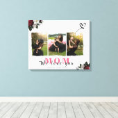 Chic Monogram 3 Foto Collage Mother Family Leinwanddruck (Insitu (Holzboden))