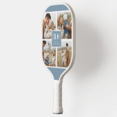 Chic Monogram 4 Foto Collage Pickleball Paddel Pickleball Schläger (Links)