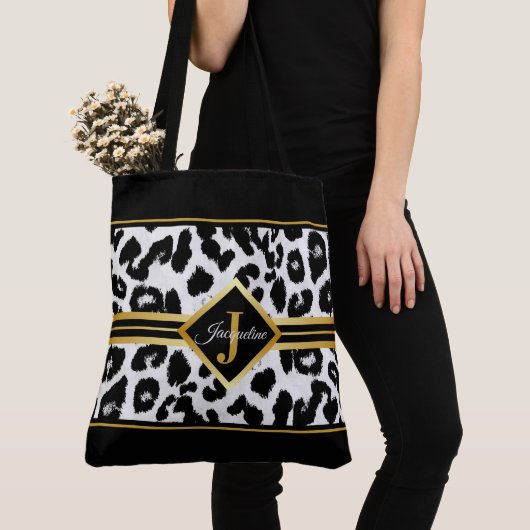Chic Monogram auf Animal Print Black and Imitate G Tasche (Von Nahem)