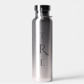 Chic Monogram auf Silber Trinkflasche (Links)