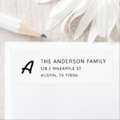 Chic Monogram + Benutzerdefinierte Familienname-Rü (Insitu)