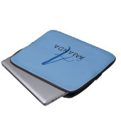 Chic monogram beruflich schlicht ADD YOUR NAME Laptopschutzhülle (Vorne Knopf)