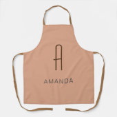 Chic monogram beruflich schlicht ADD YOUR NAME Schürze (Vorderseite)