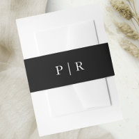 Chic Monogram Black and White Wedding