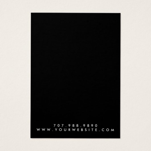 Chic Monogram Black Earring Display Card (Rückseite)