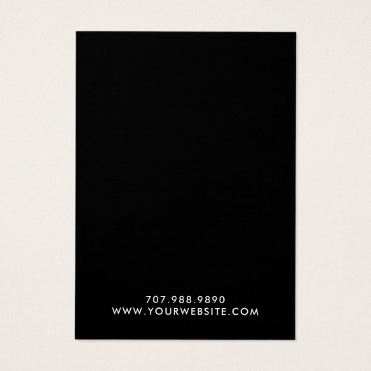 Chic Monogram Black Earring Display Card (Rückseite)