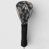 Chic Monogram Black Golf Headcover (Vorderseite)