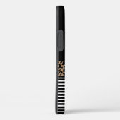 Chic Monogram Black Leopard Animal Print Case-Mate iPhone Hülle (Rückseite / Rechts)