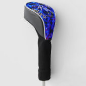 Chic Monogram Blue Golf Headcover (angewinkelt)