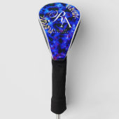 Chic Monogram Blue Golf Headcover (Vorderseite)