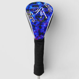 Chic Monogram Blue Golf Headcover