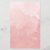 Chic Monogram Blush Pink Watercolor Wedelmenü (Rückseite)