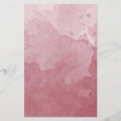 Chic Monogram Burgundy Watercolor Wedding Menu (Rückseite)