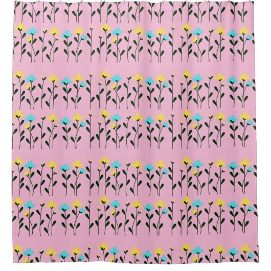 Chic Monogram Chic Graues Floral Pattern Duschvorhang (Vorderseite)