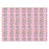 Chic Monogram Chic Graues Floral Pattern Tischdecke (Vorderseite (Horizontal))