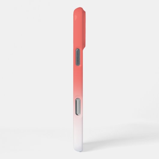 Chic Monogram Coral Ombre Vorname Initial iPhone Hülle (Rechte Seite)