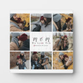 Chic Monogram Custom Fotos Collage Mother Fotoplatte (Vorderseite)