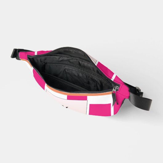 Chic Monogram Feminine Stripmuster Bauchtasche (Offen)