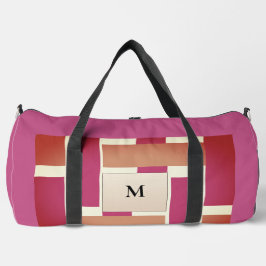 Chic Monogram Feminine Stripmuster Duffle Bag