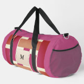Chic Monogram Feminine Stripmuster Duffle Bag (Rechte Ecke)